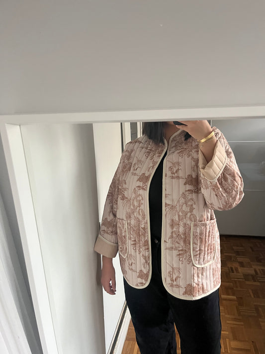 Veste Beige Imprimée