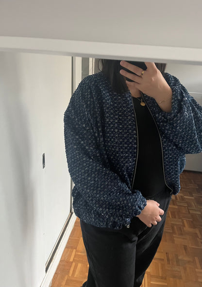 Bombers Bleu Marine Strass