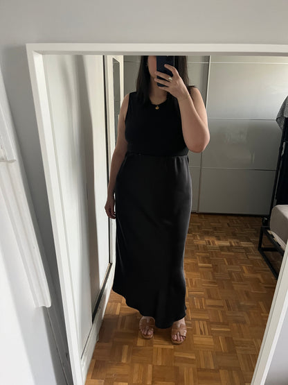 Jupe en Satin Noir