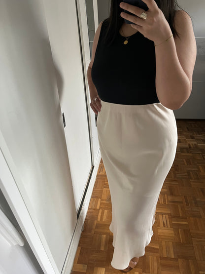 Jupe en Satin Beige