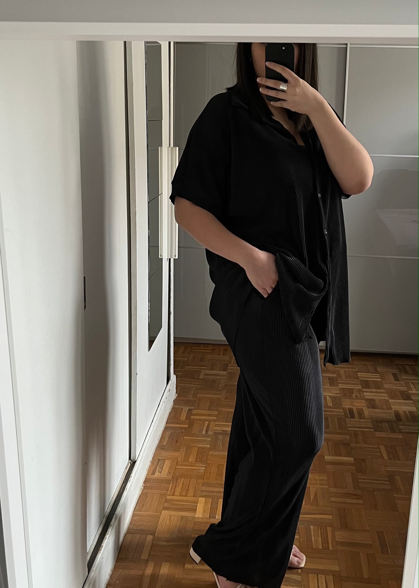 Ensemble Plissé Noir